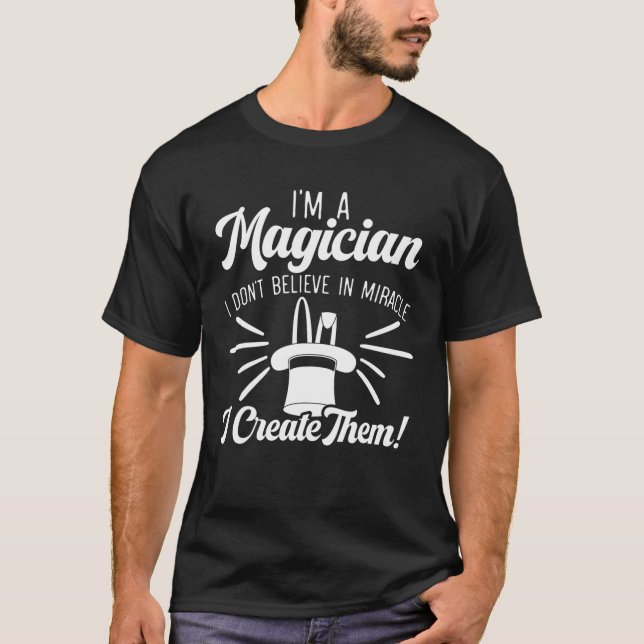 Camiseta Eu sou um mago Truques mágicos (Frente)