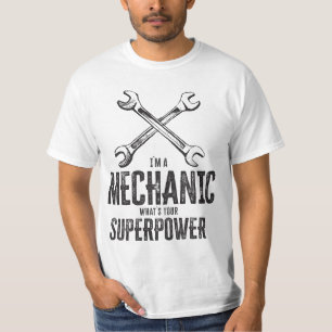 Camiseta Eu sou um mecânico, qual é o seu super poder Engra