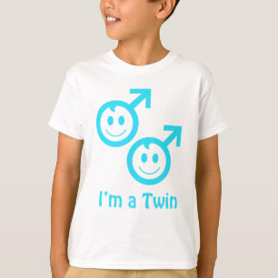 Camiseta Eu sou um menino gêmeo