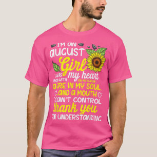 Camiseta Eu Sou Um Nascer De Rainha De Girassol De Agosto