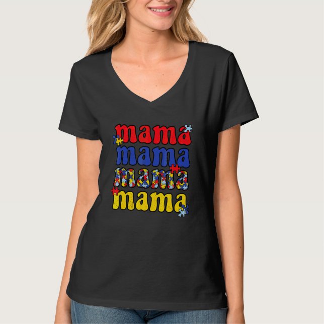 Camiseta Eu sou um orgulhoso Autismo Mãe Mãe Mãe Mãe Mãe Mu (Frente)