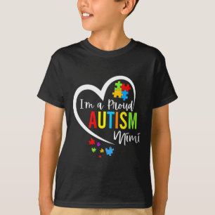 Camiseta Eu sou um orgulhoso Autismo Mimi Autismo do Coraçã
