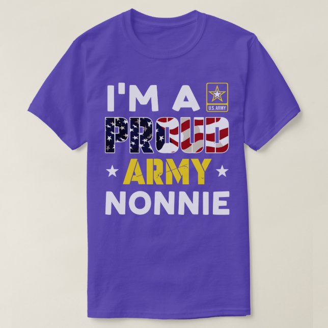 Camiseta Eu sou um orgulhoso NONNIE USA Flag Family Solider (Frente do Design)