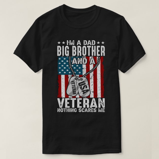Camiseta Eu sou um Pai IRMÃO GRANDE E um Veterano nada assu (Frente do Design)