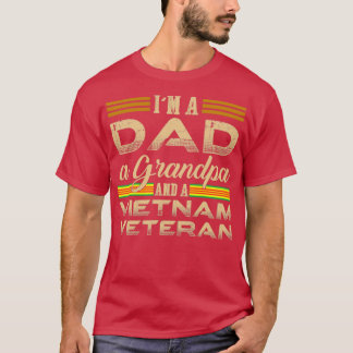 Camiseta Eu Sou Um Pai Um Avô E Um Veterano Vietnã