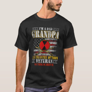 Camiseta Eu sou um Pai Vovô 7 de Infantaria Divisão Veteran