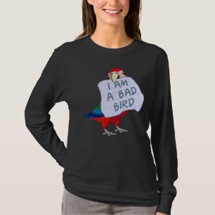 Camiseta Eu Sou Um Pássaro Mau Eu Engraçado Papagaio Macaw