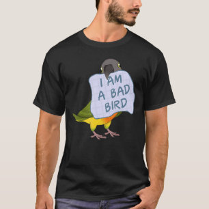 Camiseta Eu Sou Um Pássaro Mau Eu Engraçado Papagaio Senega