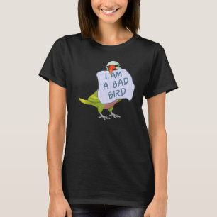 Camiseta Eu Sou Um Pássaro Mau Eu Engraçado Parquito De Cân