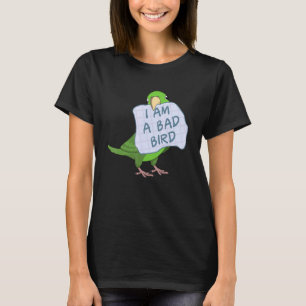 Camiseta Eu Sou Um Pássaro Mau, Eu Prefiro Parapito Verde