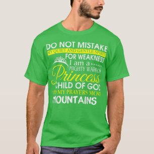 Camiseta Eu Sou Um Poderoso Guerreiro Princesa Criança De D