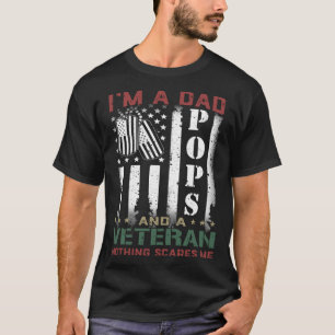 Camiseta Eu sou um Pop Pai e um Veterano nada me assusta