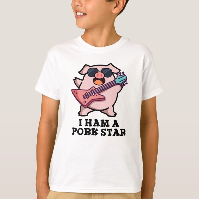 Camiseta Eu Sou Um Porco Star Funny Rock Star Pig Pun (Frente)