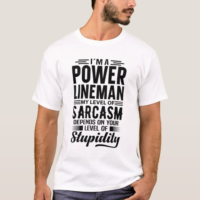 Camiseta Eu sou um Power Lineman (Frente)