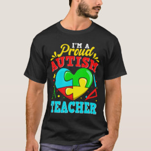 Camiseta Eu Sou Um Professor De Autismo Quebra-cabeça Autis