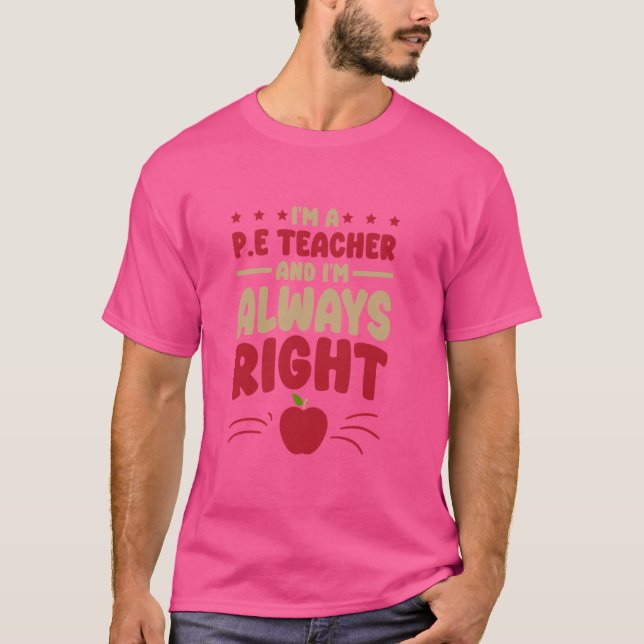 Camiseta Eu sou um professor de E.F. projetado para Educaçã (Frente)