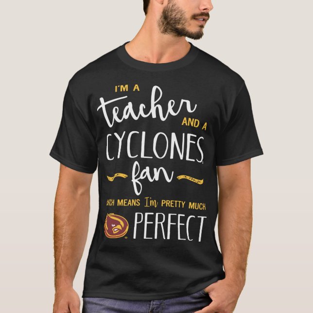 Camiseta eu sou um professor e os ciclones ventilam o (Frente)