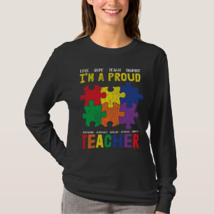 Camiseta Eu Sou Um Professor Orgulhoso Crianças Autistas Se