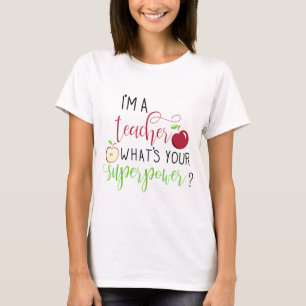Camiseta Eu sou um professor qual é o seu superpoder profes