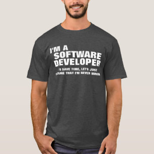 Camiseta Eu sou um programador de software para ganhar o