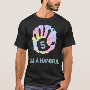 Camiseta Eu sou um punhado 5 de Aniversário de Tie Dye de 5