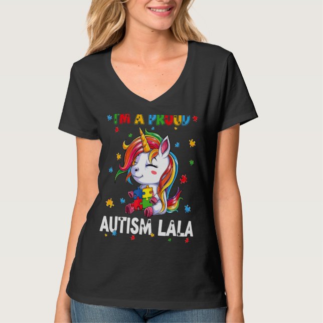 Camiseta Eu sou um Quebra-cabeça de Consciência Lala (Frente)