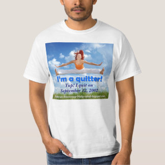 Camiseta Eu sou um quitter! (imagem customizável)