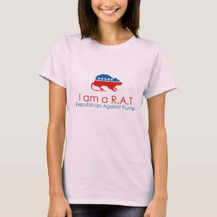 Camiseta Eu sou um R.A.T. Republicano Contra Trump