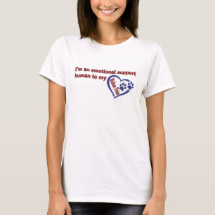 Camiseta Eu sou um ser humano emocional do apoio a meu