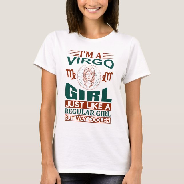Camiseta Eu Sou Um Símbolo Zodiodato Legal Da Garota Virgo (Frente)