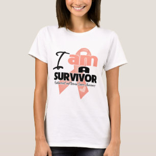 Camiseta Eu sou um sobrevivente - cancer uterina