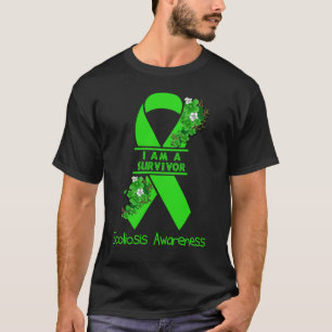 Camiseta Eu Sou Um Sobrevivente Conscientização da Escolios