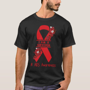 Camiseta Eu Sou Um Sobrevivente Conscientização Hiv Aids