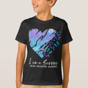 Camiseta Eu Sou Um Sobrevivente Conscientização Prevenção S