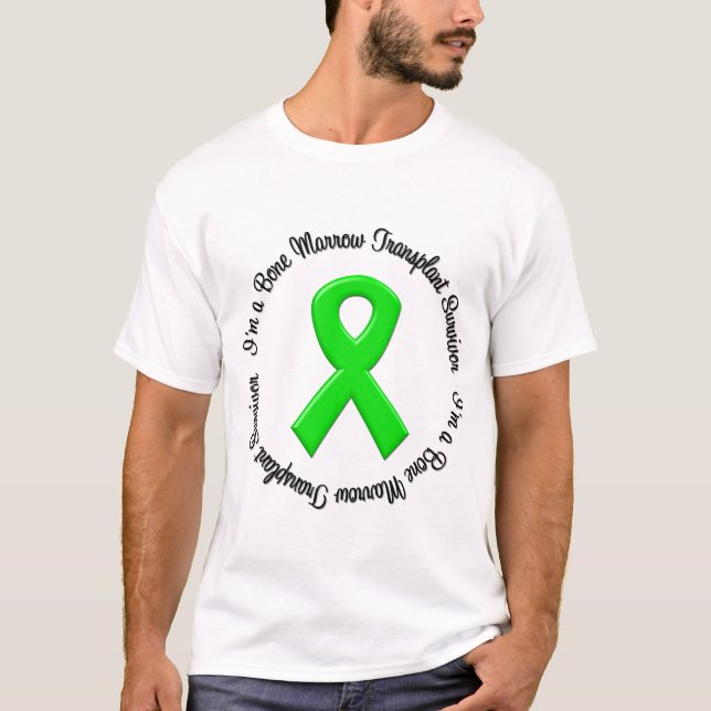 Camiseta Eu sou um sobrevivente da transplantação da medula (Frente)