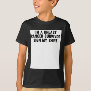 Camiseta Eu Sou Um Sobrevivente Do Câncer Da Mama Assinar M