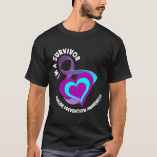 Camiseta Eu sou um sobrevivente que apoia a prevenção do su