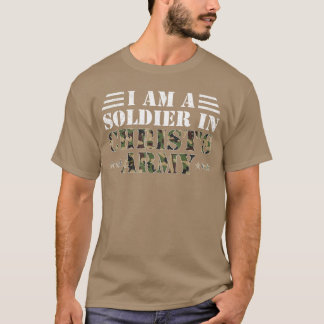Camiseta Eu Sou um Soldado no Exército de Cristo Religião C