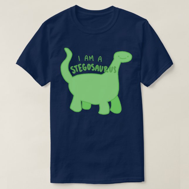 Camiseta Eu sou um Stegossauro (Frente do Design)
