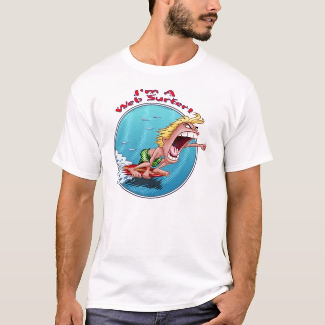 Camiseta Eu sou um surfista de Web (Frente)