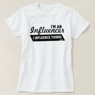 Camiseta Eu sou um t-shirt de Influencer (o preto no