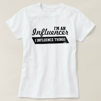Camiseta Eu sou um t-shirt de Influencer (o preto no