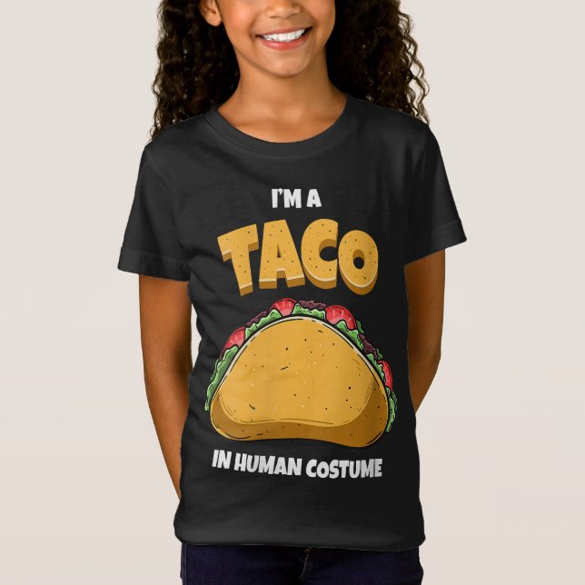 Camiseta Eu sou um Taco em um Figurino Humano | Halloween C (Frente)