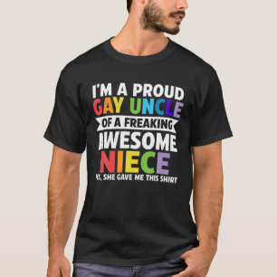 Camiseta Eu sou um tio Gay orgulhoso de um Nono LGBTQ