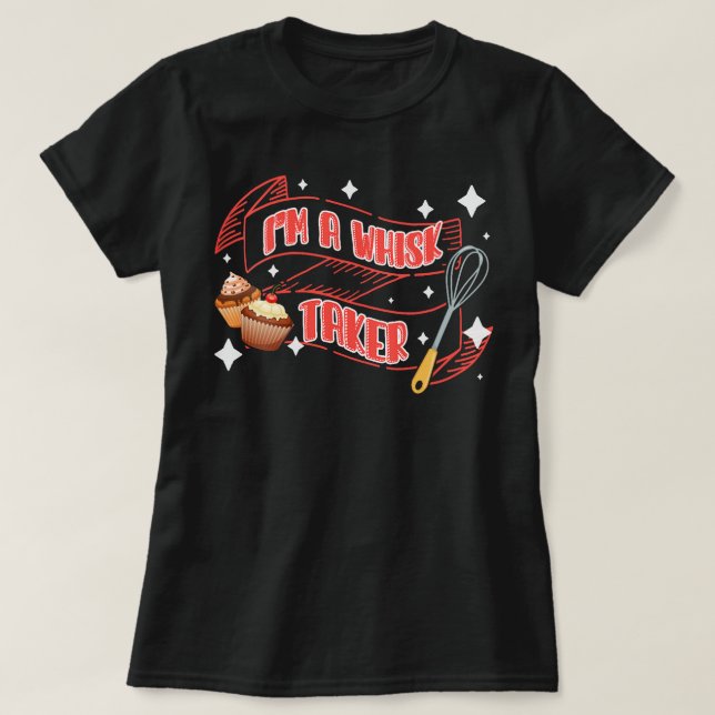 Camiseta Eu sou um tomador de whisk de Natal cozinhando coz (Frente do Design)