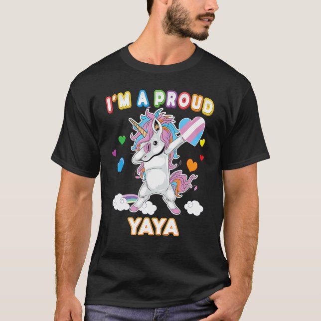 Camiseta Eu sou um transgênero orgulhoso Yaya Lgbt Orgulho  (Frente)