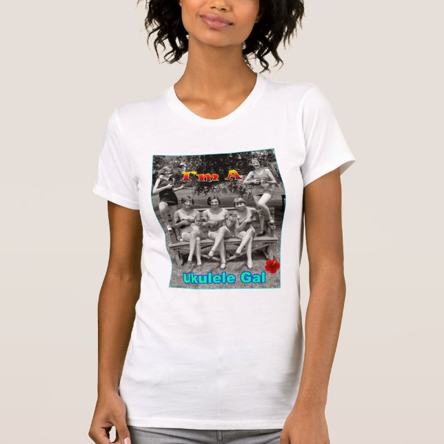 Camiseta Eu sou um Ukulele galão (Frente)