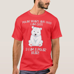 Camiseta Eu Sou Um Urso Polar - Rapazes E Meninas Bonitos E