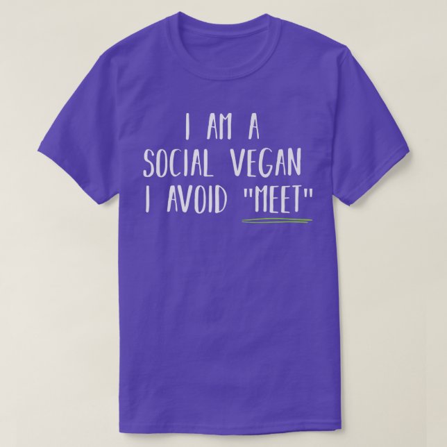 Camiseta Eu Sou Um Vegan Social Que Eu Não Encontro  (Frente do Design)