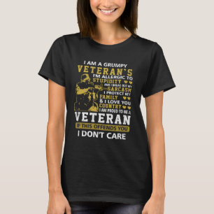Camiseta Eu Sou Um Veterano Engraçado Orgulhoso De Ser Vete